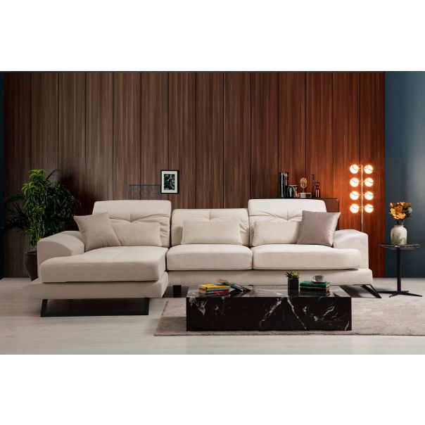 ATELIER DEL SOFA Ugaona garnitura Frido, leva, svetlo bež - 560ARE1169