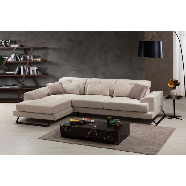 ATELIER DEL SOFA Ugaona garnitura Frido, leva, svetlo bež - 560ARE1169