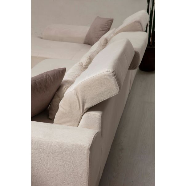 ATELIER DEL SOFA Ugaona garnitura Frido, leva, svetlo bež - 560ARE1169