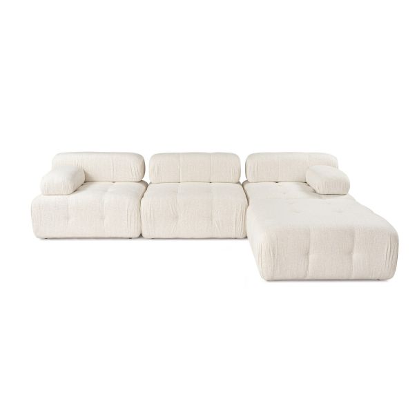ATELIER DEL SOFA Ugaona garnitura Doblo, krem - 560ARE1235