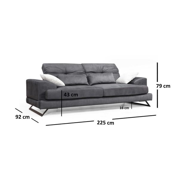 ATELIER DEL SOFA Trosed Frido, siva - 560ARE1303