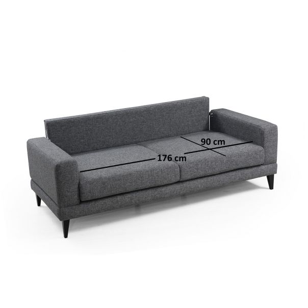 ATELIER DEL SOFA Trosed Nordic, tamnosiva - 560ARE1307