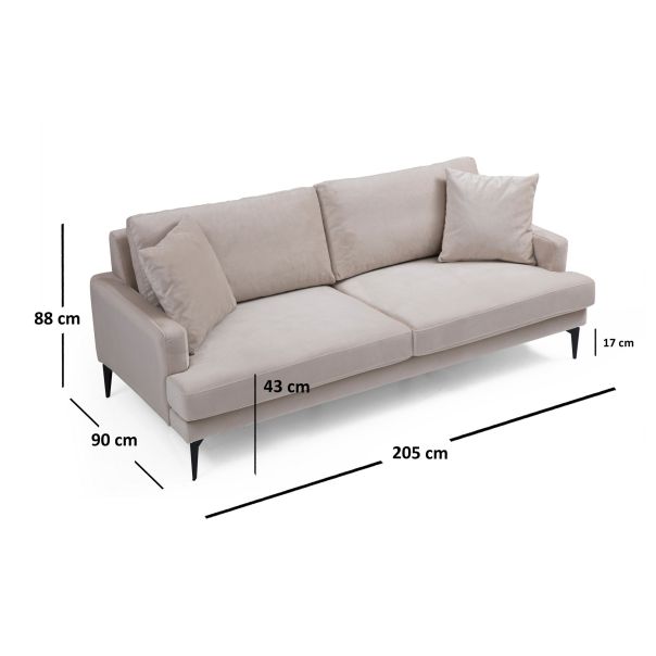 ATELIER DEL SOFA Trosed Papira, bež - 560ARE1310