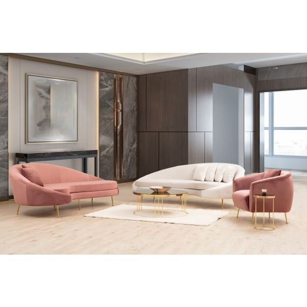 ATELIER DEL SOFA Trosed Eses Left, pink - 560ARE1350