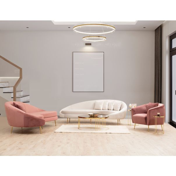 ATELIER DEL SOFA Trosed Eses Left, pink - 560ARE1350