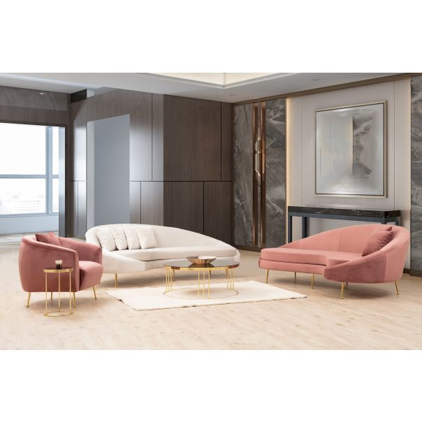 ATELIER DEL SOFA Trosed Eses Right, pink - 560ARE1351