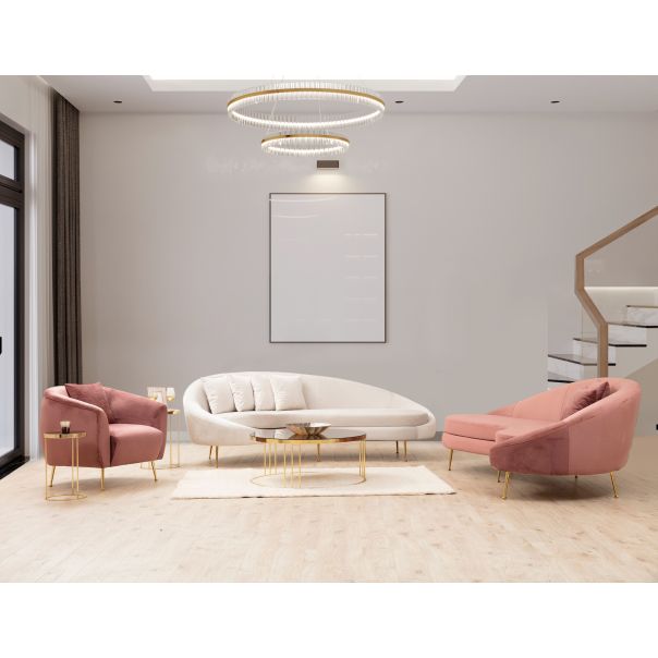 ATELIER DEL SOFA Trosed Eses Right, pink - 560ARE1351