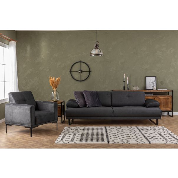 ATELIER DEL SOFA Trosed Mustang, antracit - 560ARE1355