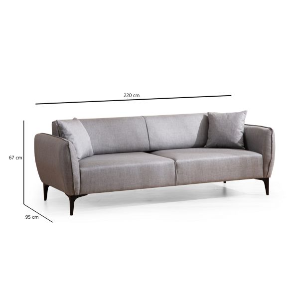 ATELIER DEL SOFA Trosed Belissimo, siva - 560ARE1360