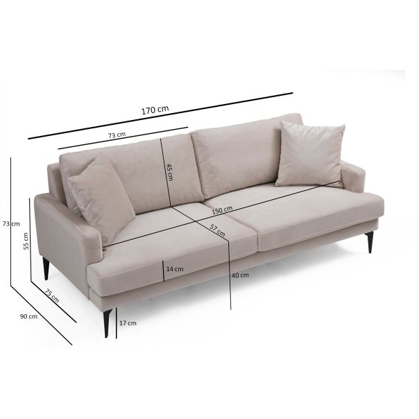 ATELIER DEL SOFA Dvosed Papira, bež - 560ARE1363