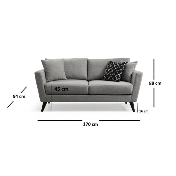 ATELIER DEL SOFA Dvosed Mayorka, siva - 560ARE1502