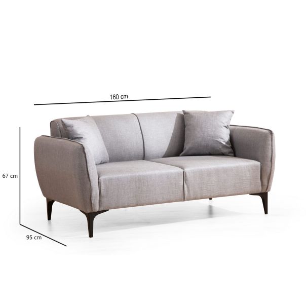 ATELIER DEL SOFA Dvosed Belissimo, siva - 560ARE1532