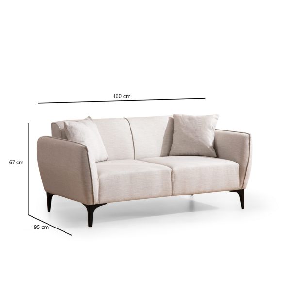 ATELIER DEL SOFA Dvosed Belissimo, krem - 560ARE1534
