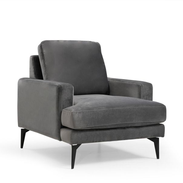 ATELIER DEL SOFA Fotelja Papira Armchair, antracit - 560ARE1704
