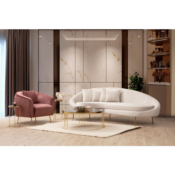 ATELIER DEL SOFA Fotelja Eses, pink - 560ARE1729