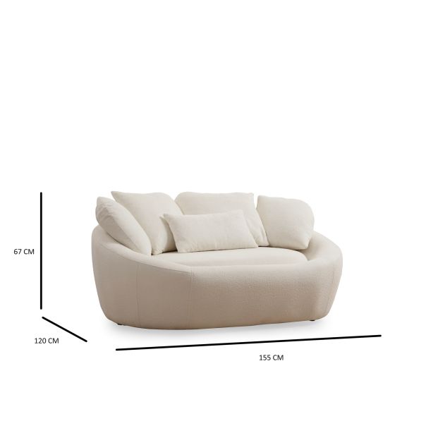 ATELIER DEL SOFA Dvosed Midye Love seat, bež - 560ARE1890