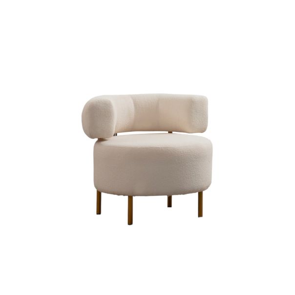 ATELIER DEL SOFA Fotelja River Round, bela - 560ARE2113