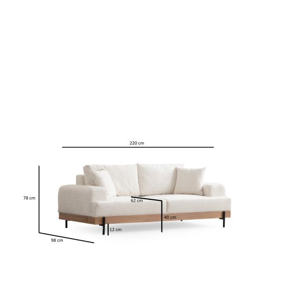 ATELIER DEL SOFA Trosed Eti Oak, bela - 560ARE2120