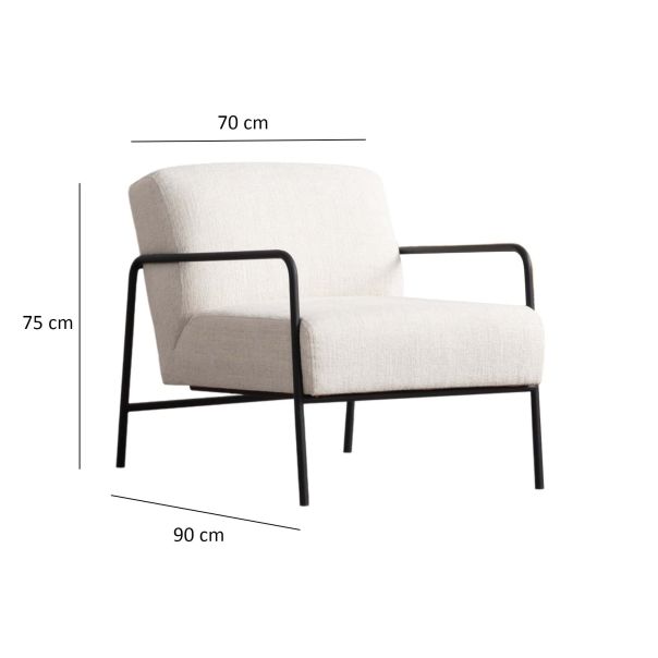 ATELIER DEL SOFA Fotelja Eti Bergere, bela - 560ARE2125