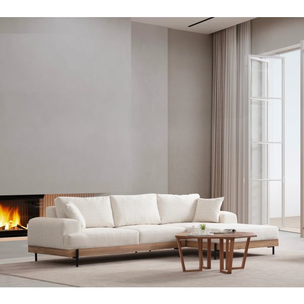 ATELIER DEL SOFA Ugaona garnitura Eti Oak, desna, bela - 560ARE2126