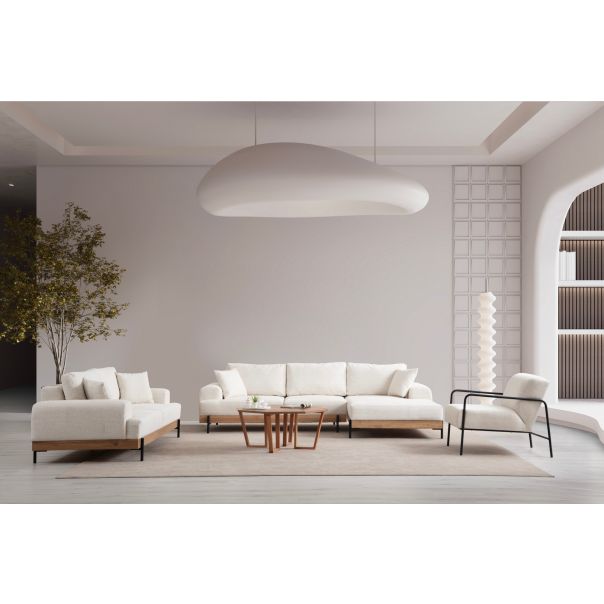 ATELIER DEL SOFA Ugaona garnitura Eti Oak, desna, bela - 560ARE2126