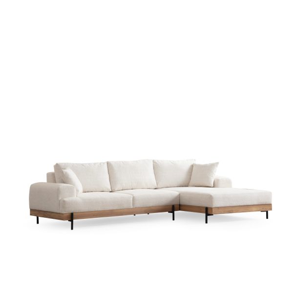 ATELIER DEL SOFA Ugaona garnitura Eti Oak, desna, bela - 560ARE2126