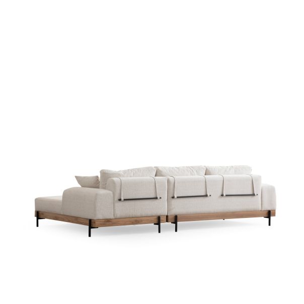ATELIER DEL SOFA Ugaona garnitura Eti Oak, desna, bela - 560ARE2126