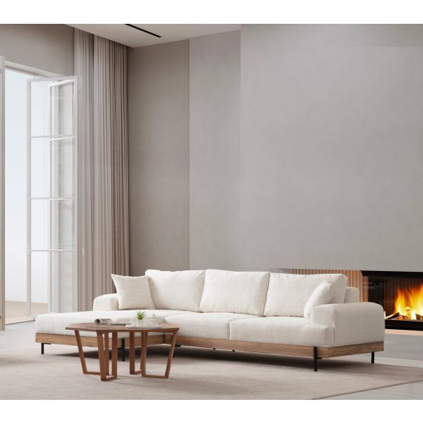 ATELIER DEL SOFA Ugaona garnitura Eti Oak, leva, bela - 560ARE2127