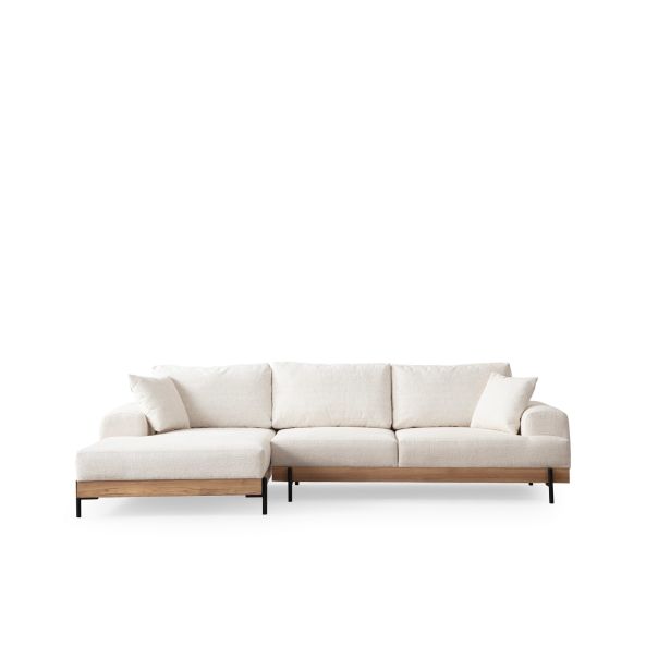ATELIER DEL SOFA Ugaona garnitura Eti Oak, leva, bela - 560ARE2127