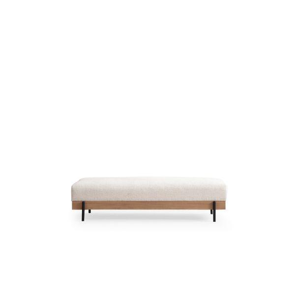 ATELIER DEL SOFA Tabure Eti Oak Pouffe, bela - EP2801968