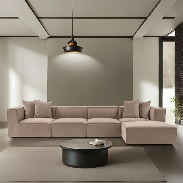 ATELIER DEL SOFA Ugaona garnitura Sora, kapućino - 560ARE2170