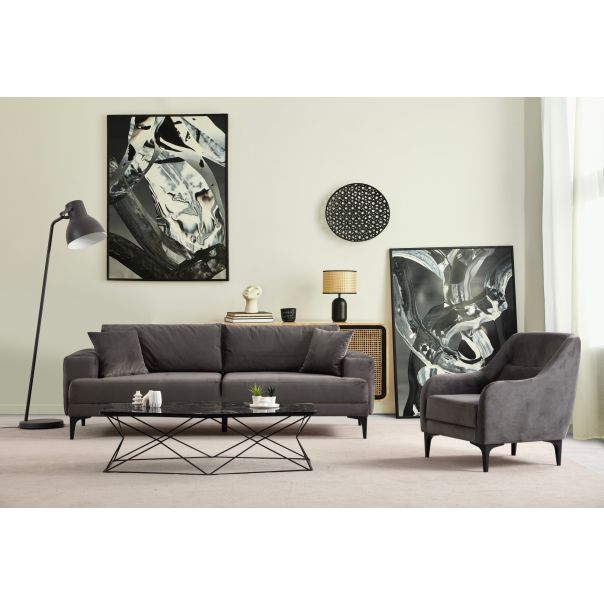 ATELIER DEL SOFA Fotelja Astana, antracit - 560ARE2172