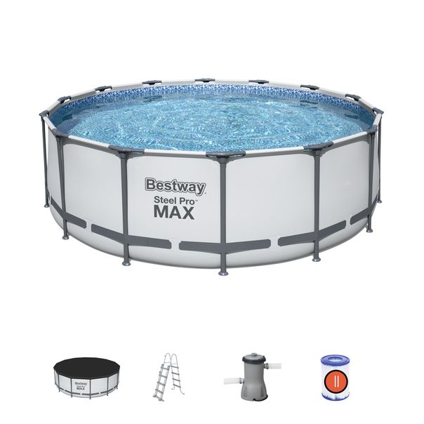BESTWAY Bazen sa metalnim okvirom, merdevinama i filter pumpom 427x122cm Steel Pro max - 2442