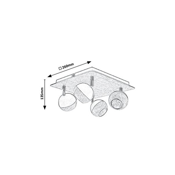 RABALUX Spot rasveta Arthur hrast, GU10 35W - 5616