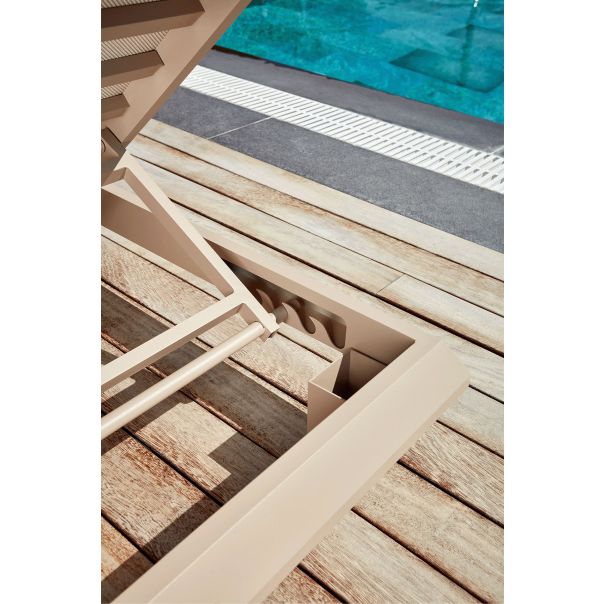 HANAH HOME Ležaljka za sunčanje Pera, bež - EP3132505