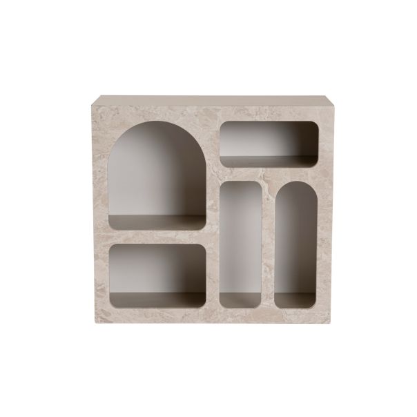 NORDURE Konzolni sto Lessa, mermerna krem - EP3057878