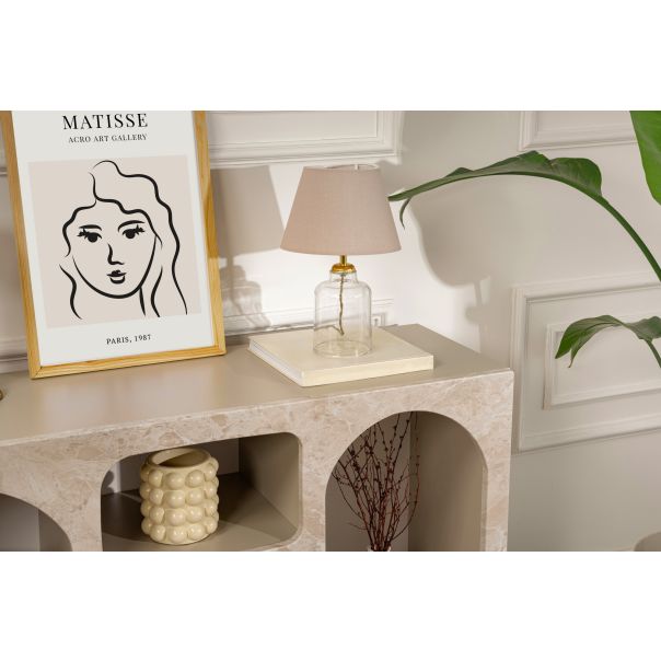 NORDURE Konzolni sto Liva 120, mermerna krem - EP3057881