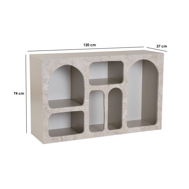 NORDURE Konzolni sto Liva 120, mermerna krem - EP3057881