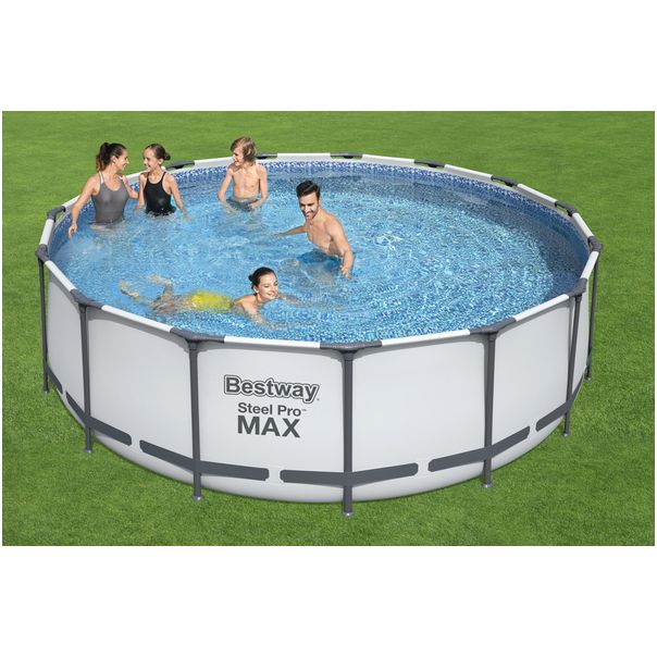 BESTWAY Bazen sa metalnim okvirom, merdevinama i filter pumpom 457x122cm Steel Pro max - 3943
