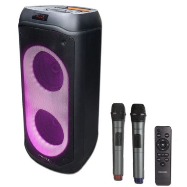 MICROLAB PT802W karaoke zvucnik 200W, Bluetooth, LED, 11,1V/4400mAh, TWS, Aux, USB, microSD, + Mic*2 - 45398