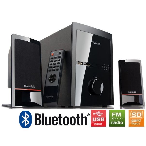 MICROLAB M700BT Aktivni drven zvucnici 2.1 46W RMS(18W,2x14W) SD, USB, FM, Bluetooth, daljinski, 3.5 - 45393