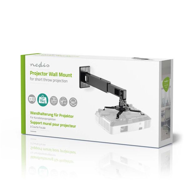 NEDIS Zidni drzač projektora PJWM200BK, crna - 45415