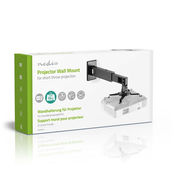 NEDIS Zidni drzač projektora PJWM200BK, crna - 45415