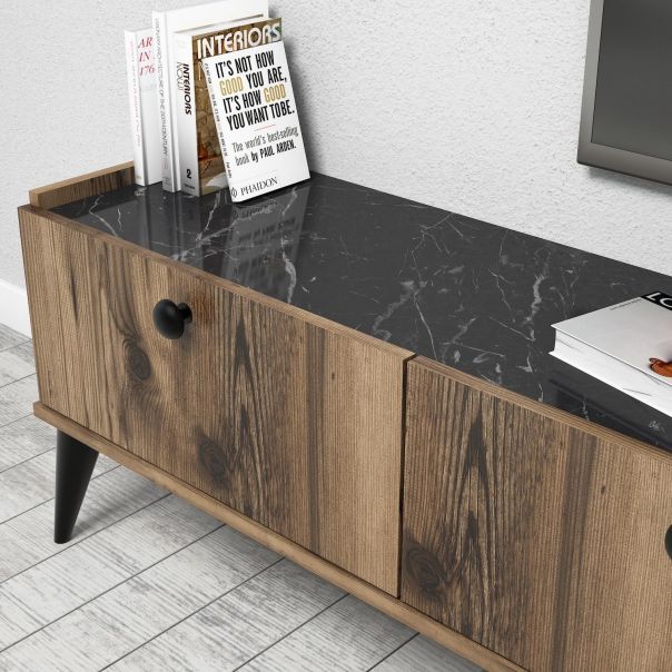 HANAH HOME TV komoda i polica Lidya, braon - 566BMS1148