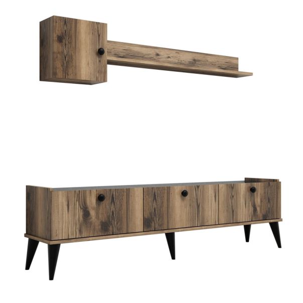 HANAH HOME TV komoda i polica Lidya, braon - 566BMS1148