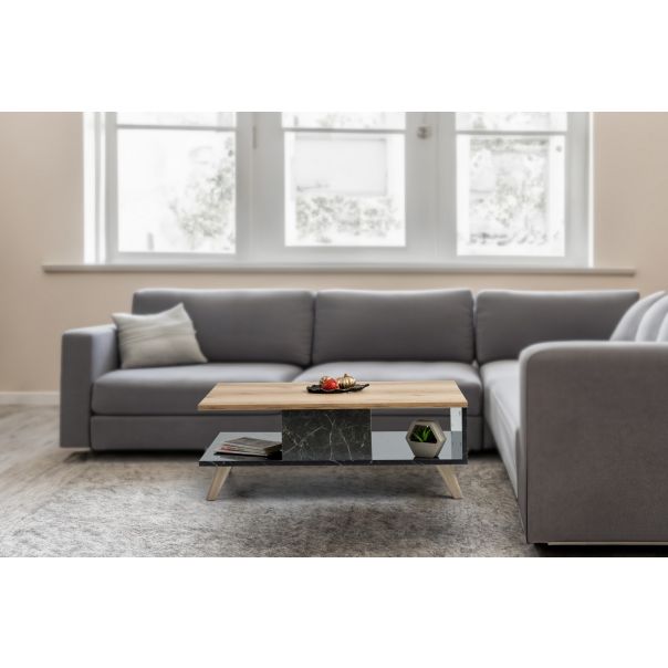 HANAH HOME Klub sto Sumer 02030, braon/crna - 566BMS2502