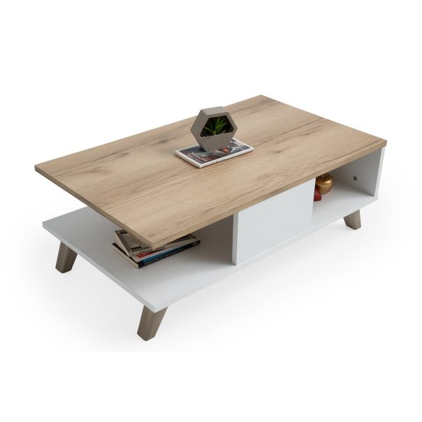 HANAH HOME Klub sto Sumer 02030, braon/bela - 566BMS2503