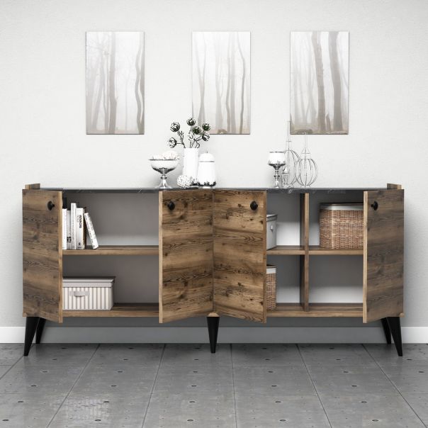 HANAH HOME Komoda Lidia, braon - 566BMS2601