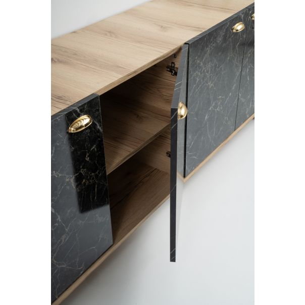 HANAH HOME Komoda Sumer H3030, braon/crna - 566BMS2603