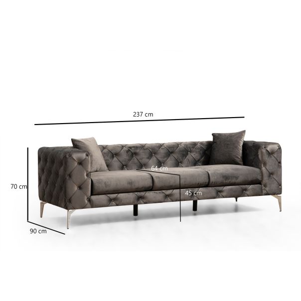 ATELIER DEL SOFA Trosed Como, antracit - 569HLN1111